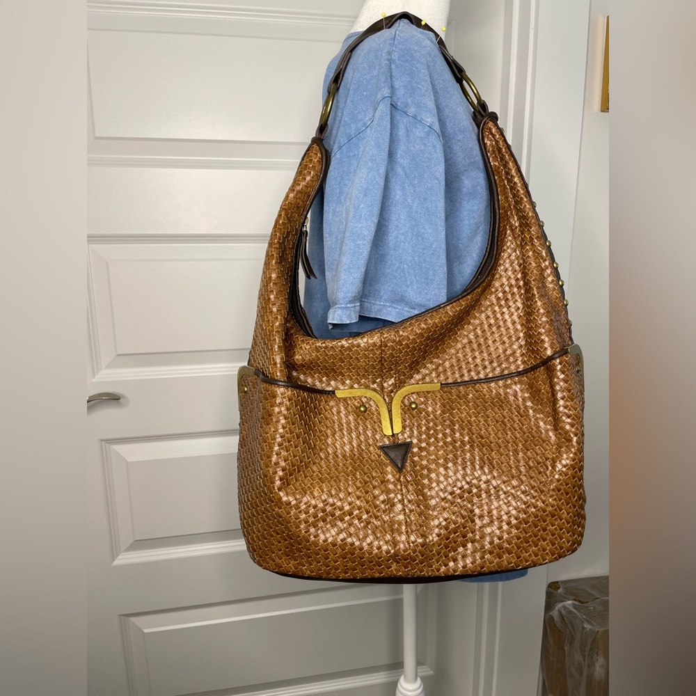 Elegant Bueno Brown Woven Women's Tote Bag